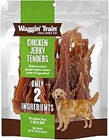 Waggin' Train Chicken Jerky Dog Treats - 100% Real Chicken Breast, Only 2 Ingredients, High Protein, Grain-Free, Digestible for All Dogs, 18oz Pouch