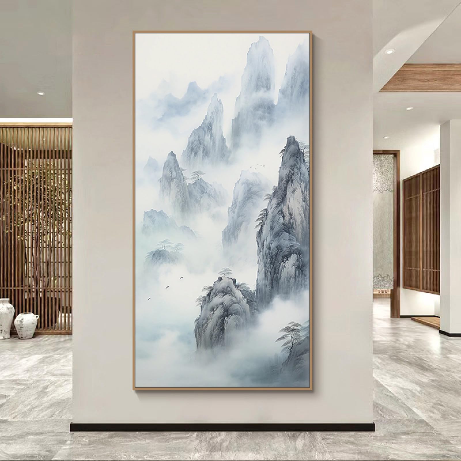 Peinture de texture de paysage tableau fait main art mural décoration maison salon