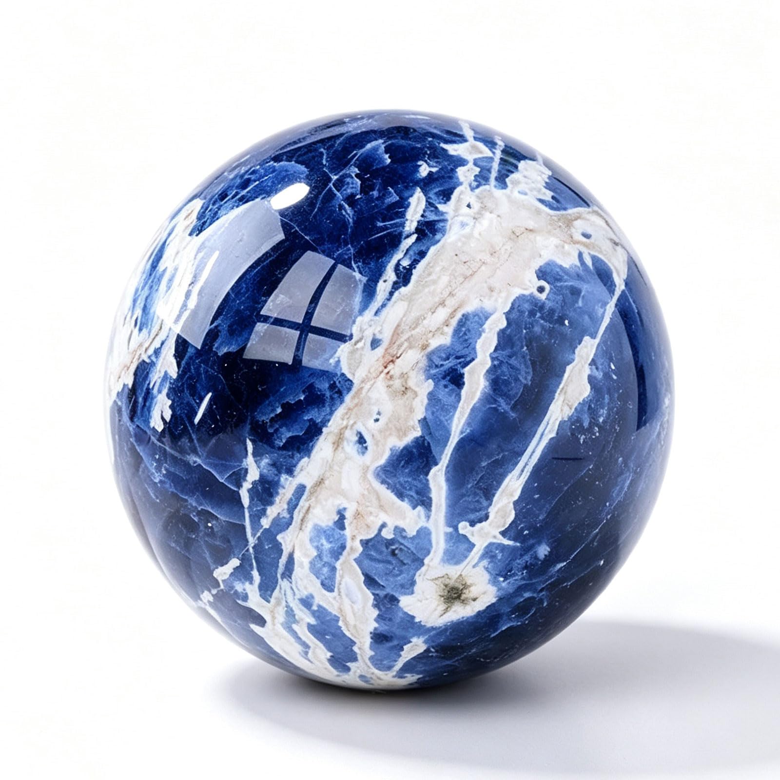 Sfera curativa con Sfera Decorativa in Sodalite Blu per l'home Office | Sfere decorative in cristallo naturale per Reiki, meditazione, Feng Shui e riequilibrio di chakra e aura