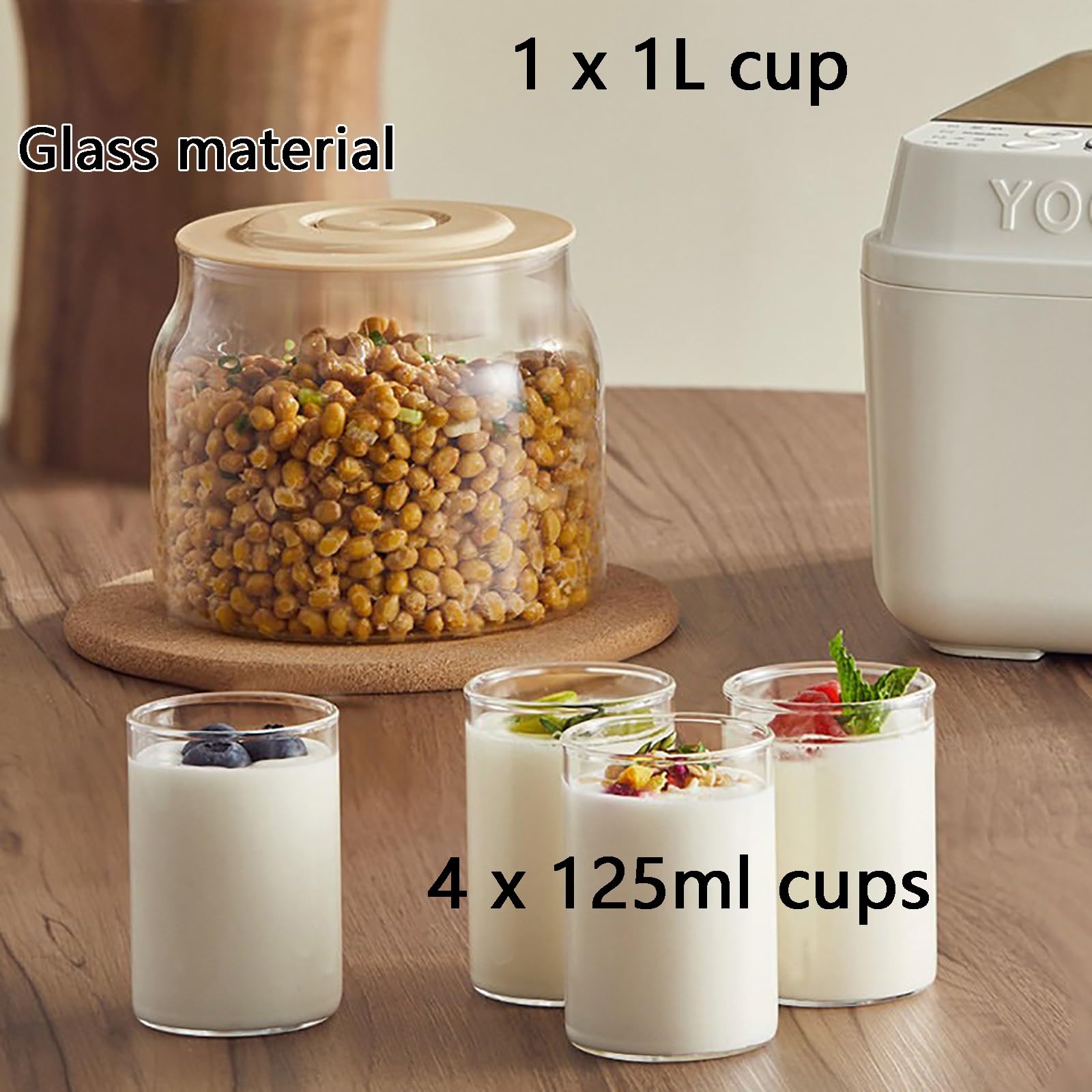 Machine À Yaourt, Yaourtière, Chauffage À Température Constante, Peu Encombrant, Idéal pour La Préparation Du Kimchi, Du Natto et Du Vin de Riz