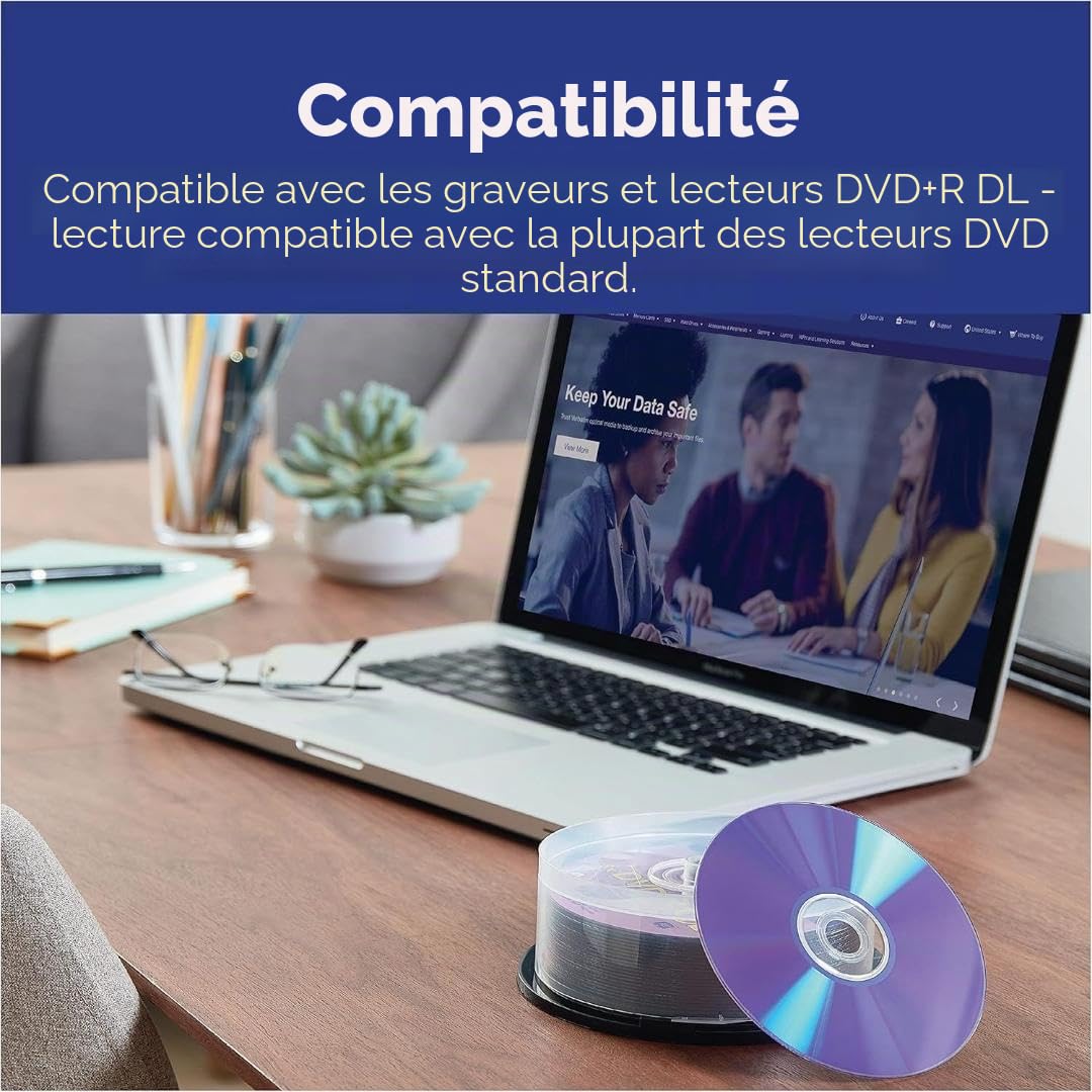 Verbatim DVD+R DL 8.5GB 8x Double Couche 50 pièces