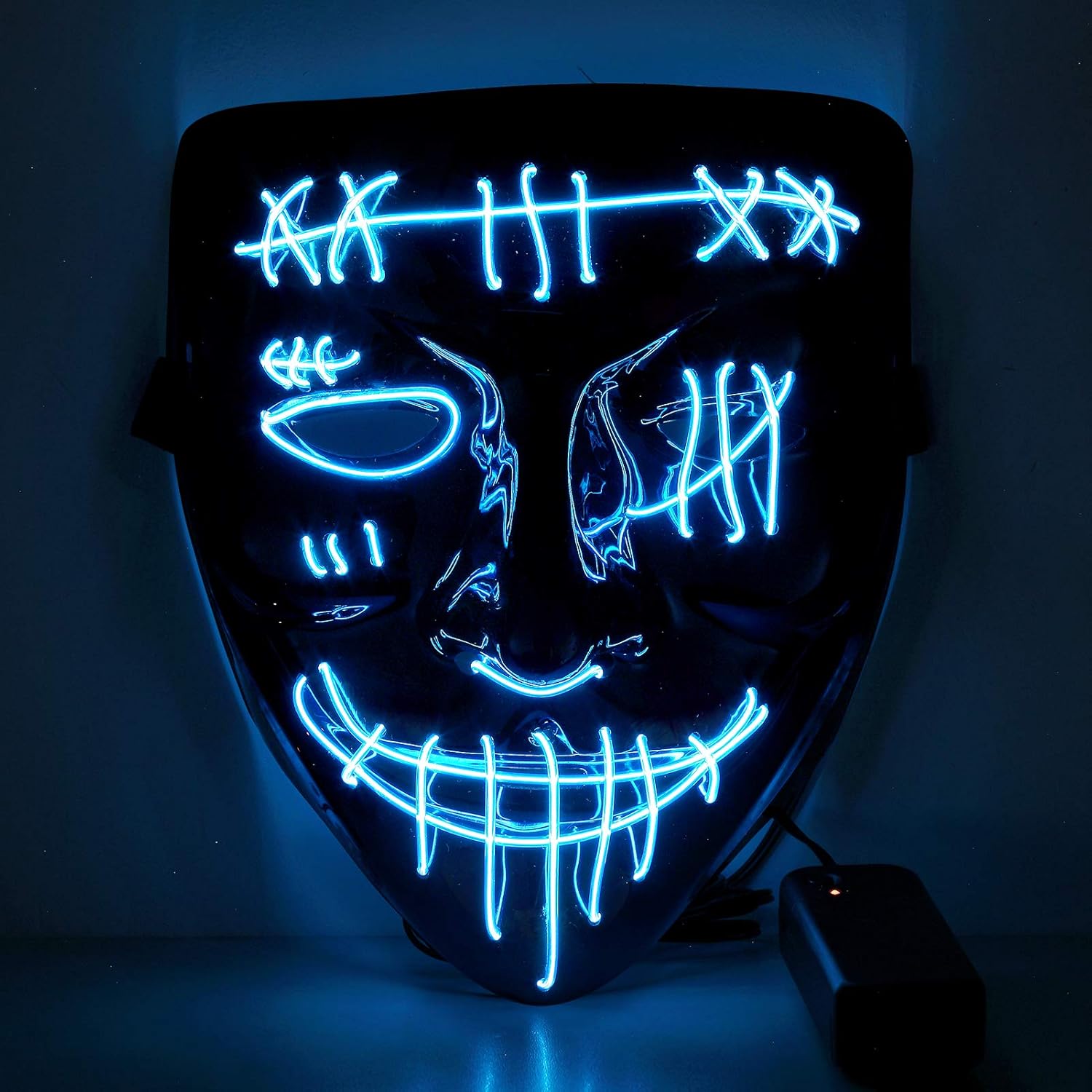 Plusheddy Halloween LED Scary Mask, Light up Halloween Face