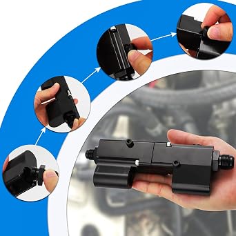 E85 Universal Flex Fuel Sensor Adapter Kit, Bypass Module, Solid Billet 6061 Aluminum Material 6AN 8AN Splitter