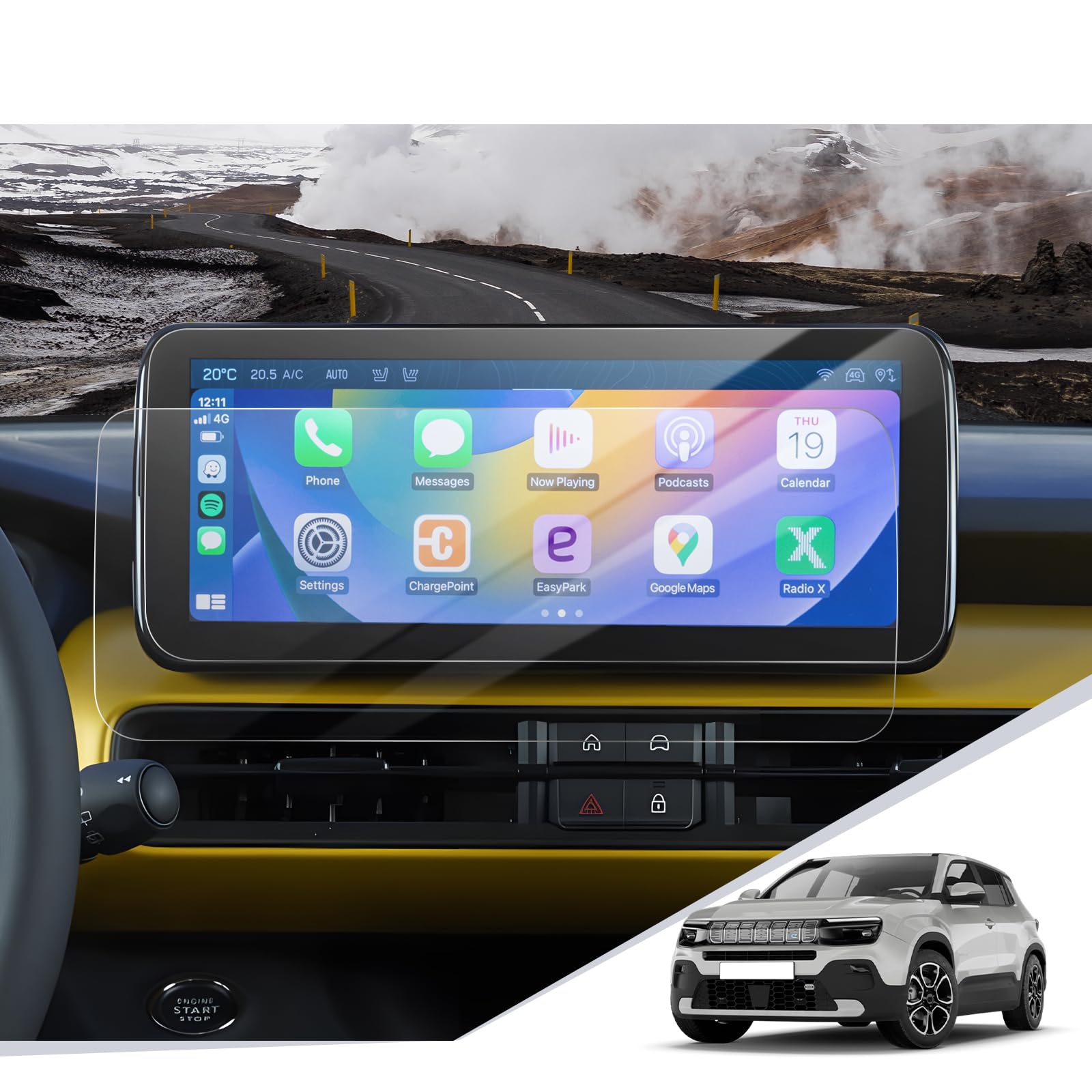 Protection D'écran En Verre Flexible 9H Pour Jeep Avenger (écran 10,25 Pouces) - 2023 à 2025 - 4