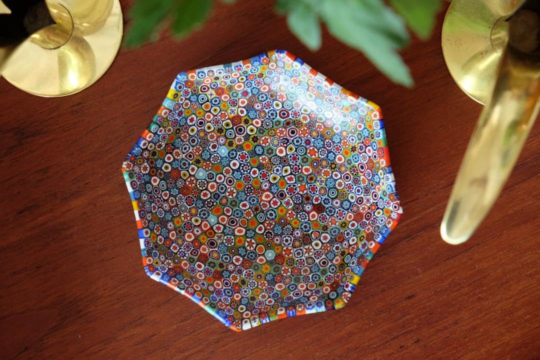 ミルフィオリ 皿 プレート ベネチアングラス ムラーノ 江波冨士子 田子