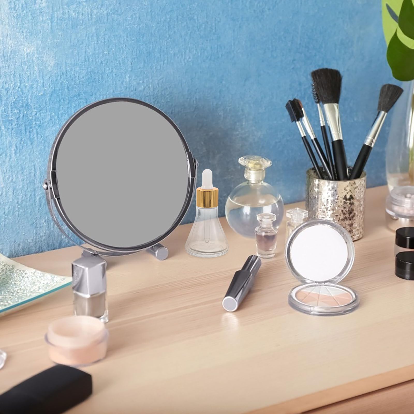 Transparente 30 Ml Glas Tropfflaschen mit Goldenen Pipetten Konische Ätherische Öl Fläschchen Nachfüllbare Reisetropfflaschen für Parfüm Gesichtsseren und Hautpflege