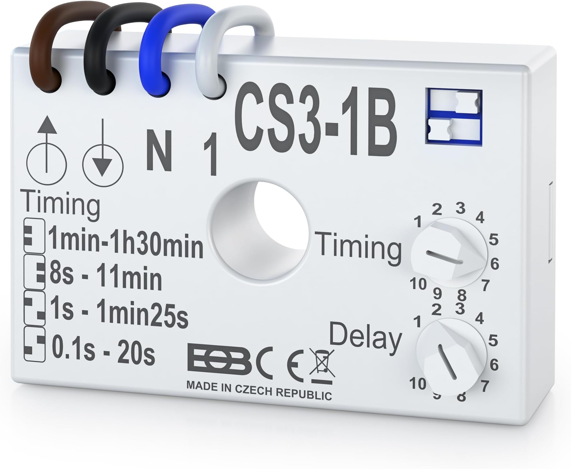 Elektrobock CS3-1B Flush-Mounted Relay, White