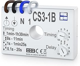 ELEKTROBOCK CS3-1B Zeitrelais, Nachlaufrelais 230 V, Für Lüfter & Beleuchtung, Unterputz-Einbau mit Kabelverbindungen