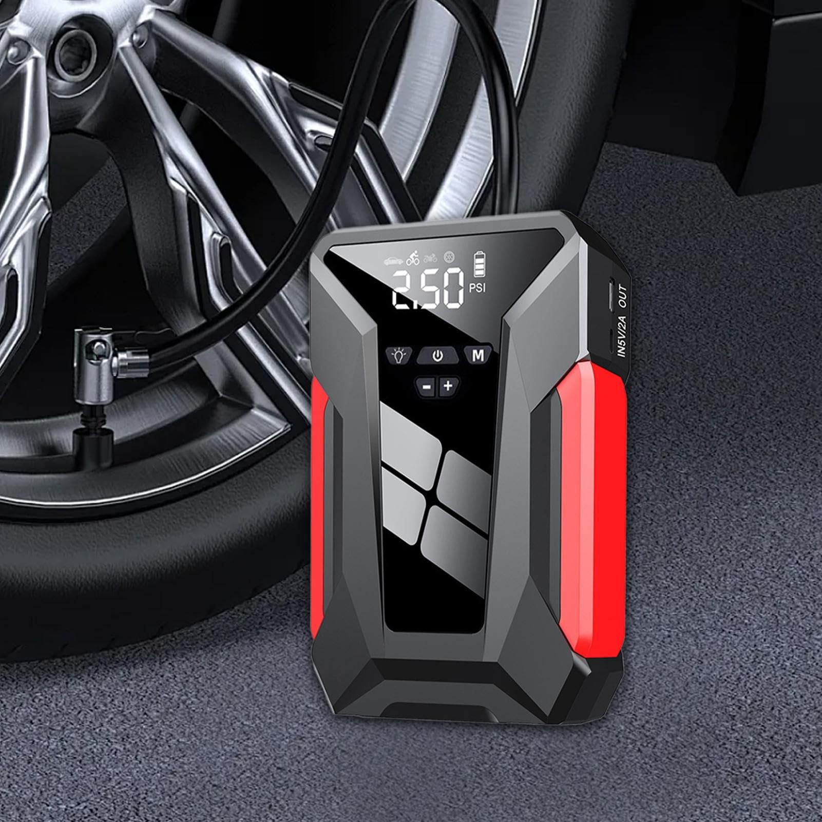 Arrancador de Batería de Coche Cargador para Baterías de Coche y Pack de | Accesorios Multifunción Duraderos para Inflar Neumáticos