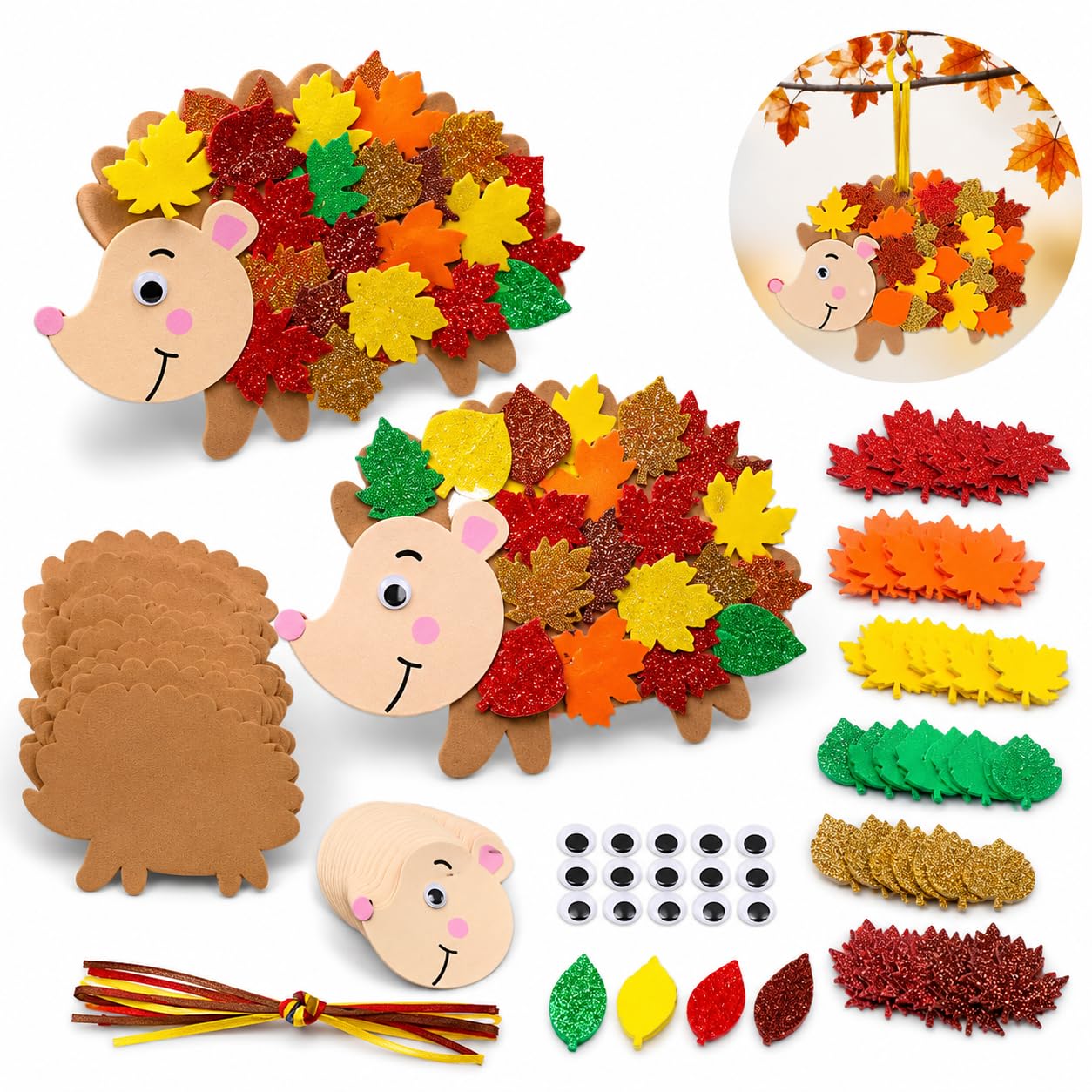 Autumn Crafts, Hedgehog Craft Set, Creative Craft Kit, Craft Activities Set