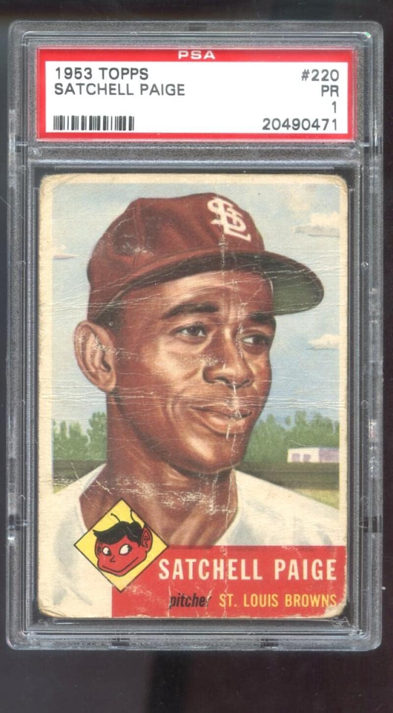 1953 Topps #220 Satchell Paige PSA 1 Graded Baseball Card MLB St. Louis Browns