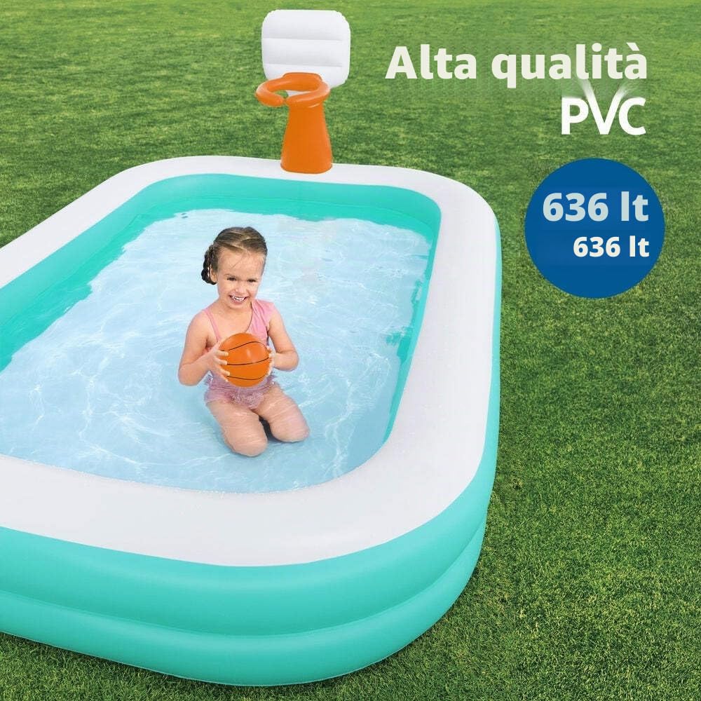 Bestway 54445 Piscina gonfiabile Dunk n' Splash da 251x168x102 cm