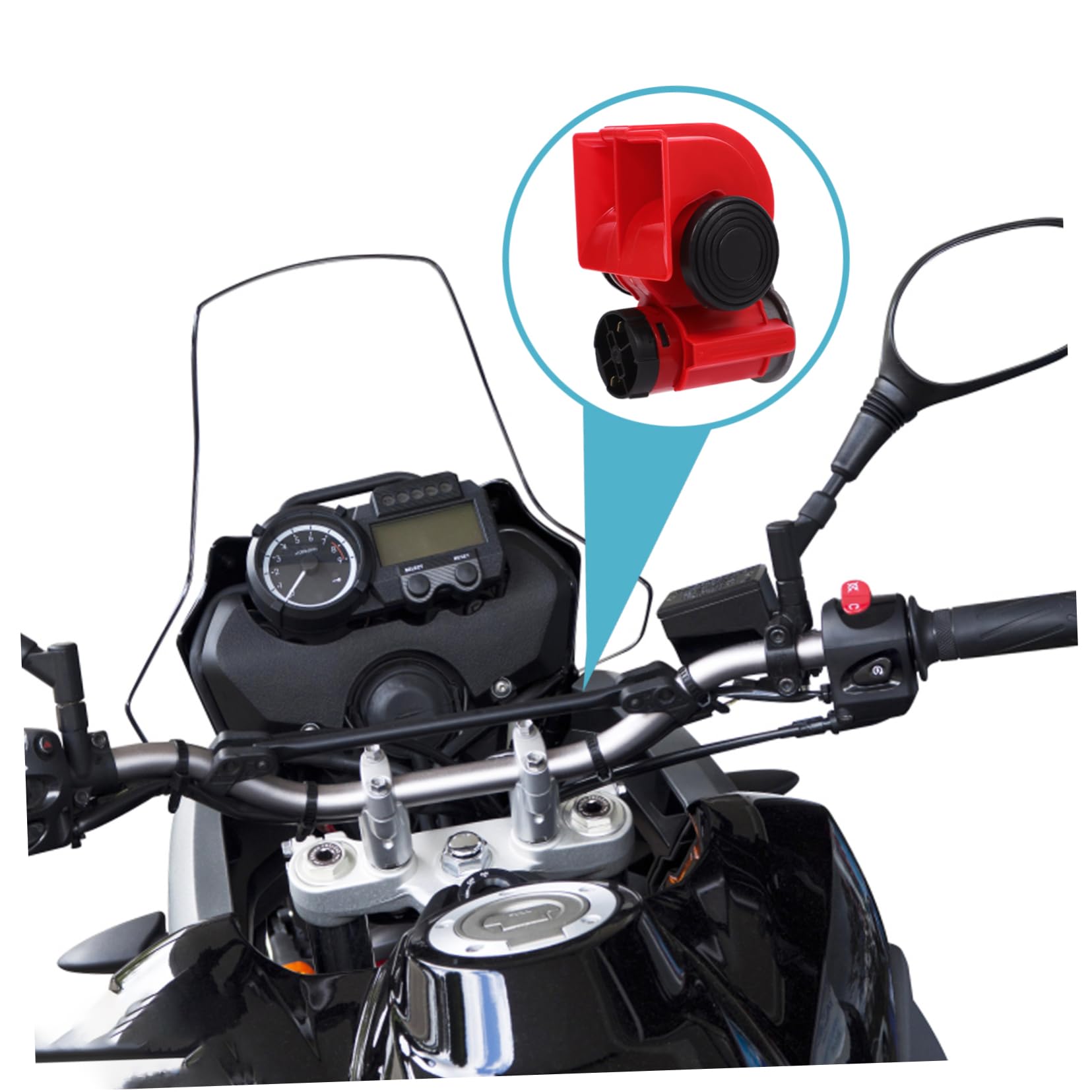 ULTECHNOVO 2piezas Bocina De Aire Eléctrica Para Vehículos Claxon Potente Para Motocicletas y Camiones Diseño Compacto y Fácil Instalación Para Tráfico y Carreteras