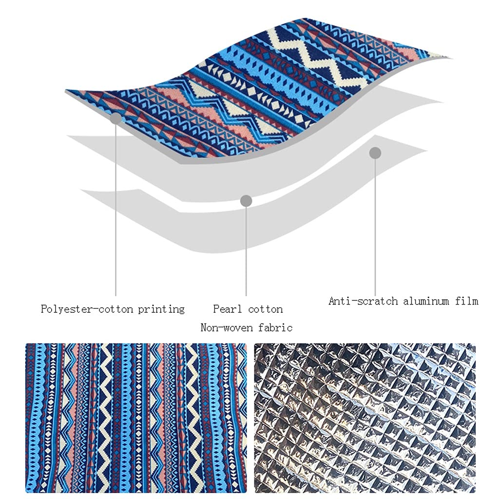 Estera de Playa Mat de Picnic Grande al Aire Libre Estilo étnico Camping Mat portátil Adecuado para la colchoneta del Parque del jardín Manta de Picnic (Color : C, Size : 78.74x118.11in)