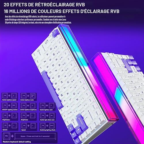 Aula Hero 84 HE 75% Wired Mechanical Gaming Keyboard, Magnetic Switches, Hot Swappable Salon Effect Keyboard, Quick Shot Mode, 8000Hz Polling Frequency - 8
