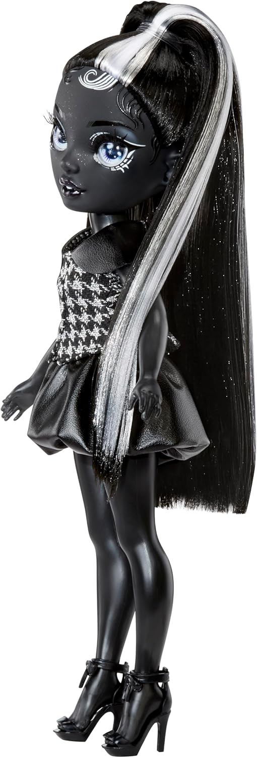 Rainbow High Shadow High Shanelle Onyx- Grayscale 11” Fashion Doll. Black hair. Black Outfit. Stylish Handbag, Great Gift for Kids 4-10 years Old - Image 4