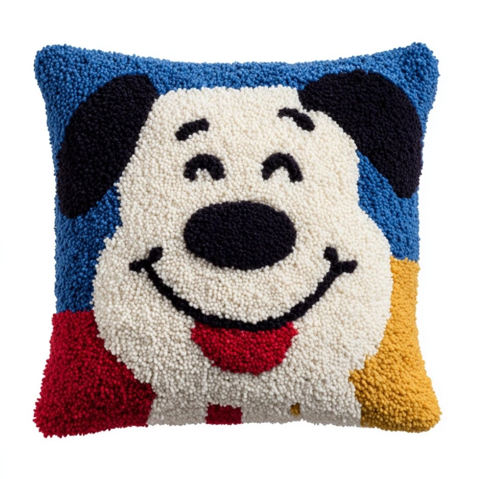 WallustrioaW 43x43cm Latch Hook Pillow Cover Kit,Cartoon Dog