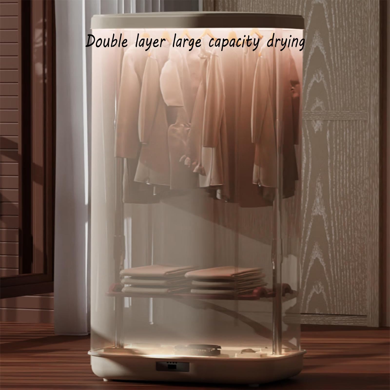 Plegable Secadora De Ropa Con Mando a Distancia Secadora Bomba De Calor, Smart Portable Clothes Dryer 900w Para Apartamento, Viajes, Camping, Rv
