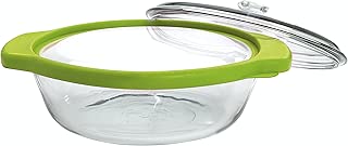 Anchor Hocking TrueFit Bakeware Glass Casserole Dish with Cover and Storage Lid, Green, 3-Piece Set - coolthings.us