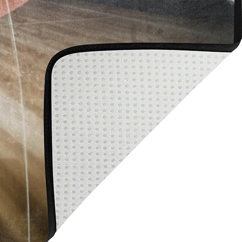 Miniatura 2 de zoeo antideslizante alfombras de área verde 3d de fútbol, sofá con sala de estar recámara alfombras felpudos decoración del hogar 4 x 5