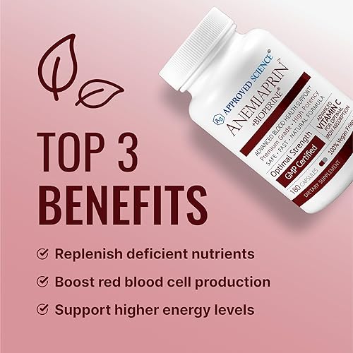 Miniatura 3 de Approved Science Anemiaprin - Hierro absorbible, vitamina C, suave para el estómago, 60 cápsulas, suministro para 1 mes, sin OMG, vegano