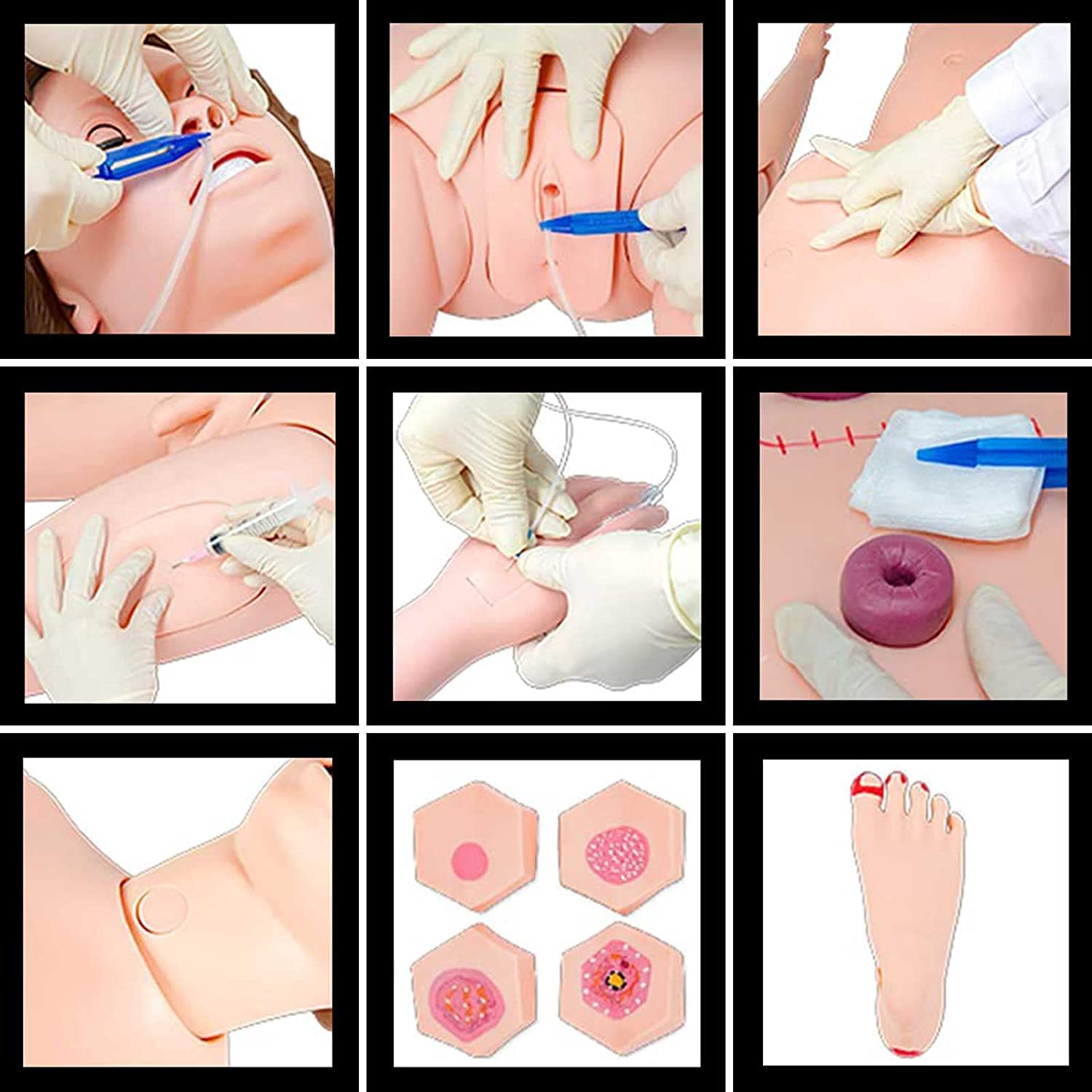 170 Cm Pflegepuppe Männliche Multifungionales Manikin Für Krankenpflegeausbildung Unterricht Und Bildung Medizinischer Versorgung Patientenversorgung Simulator Ältere Menschen Human Body Model