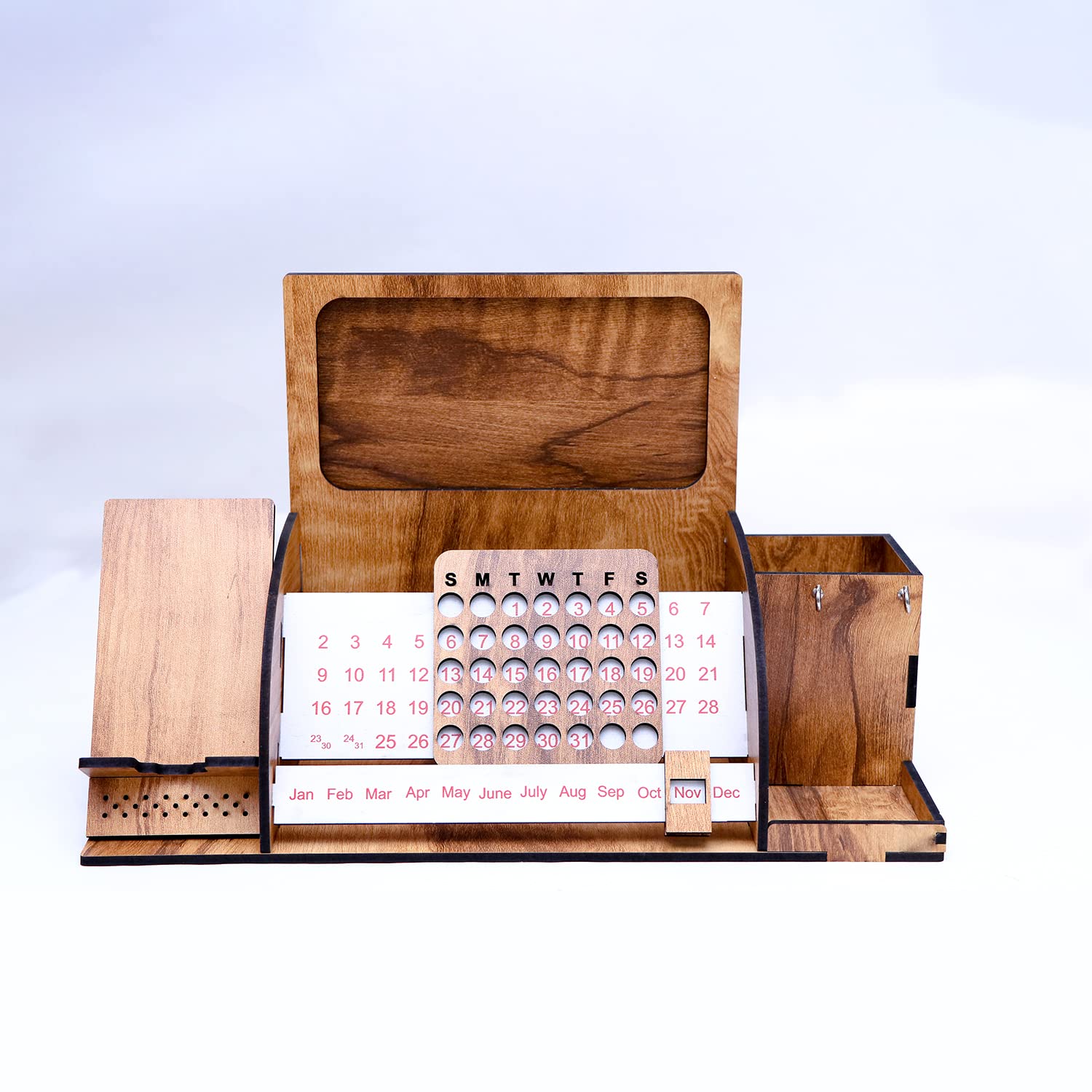 KEROWL Wooden Office Desk Organiser and Accessories, MultiFunctional