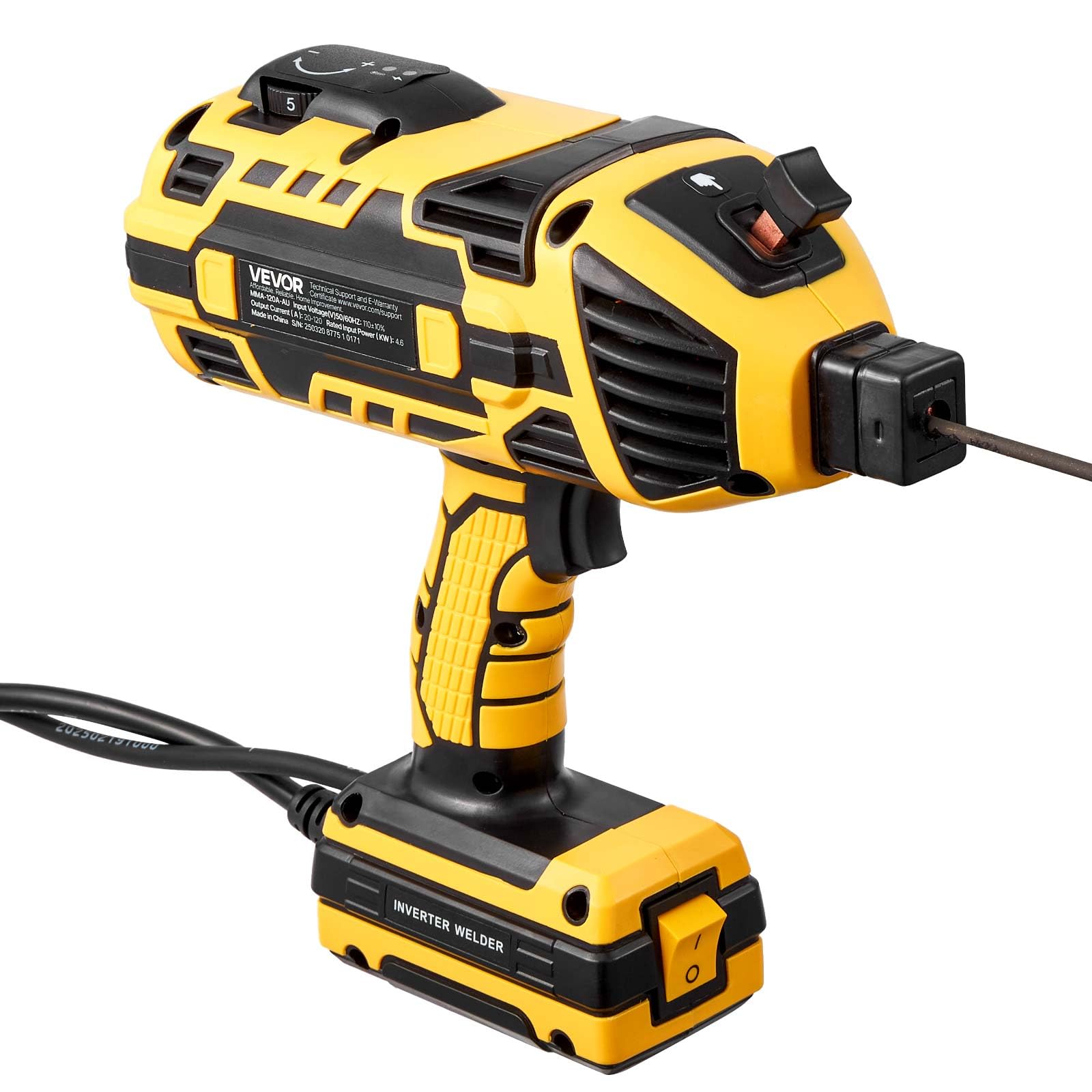 VEVOR Poste à Souder Portatif 20-120 A Machine à Soudage à l'Arc IGBT, Réglage 5 Niveaux, Démarrage à Chaud, Compatible 1,6-3,2 mm