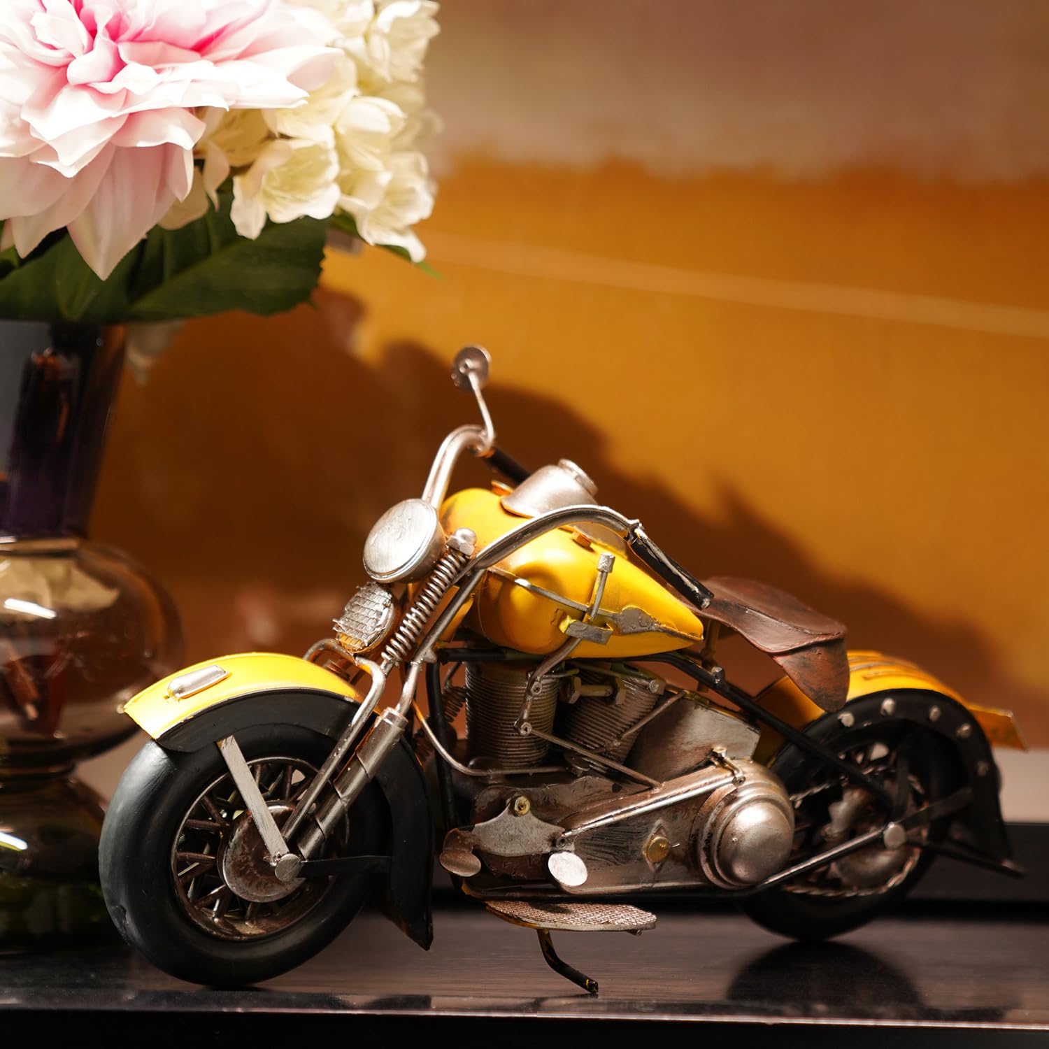 PURE HOME + LIVING Yellow Metal Decorative Vintage Bike - Large