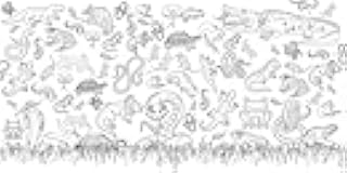 Creative Crayons Workshop - Reptile Birthday Party Coloring Tablecloth | Huge 3' x 6' Animal Banner for Kids | Snake, Lizard & Frog Party Decor & Activity Sheet | Made in USA
