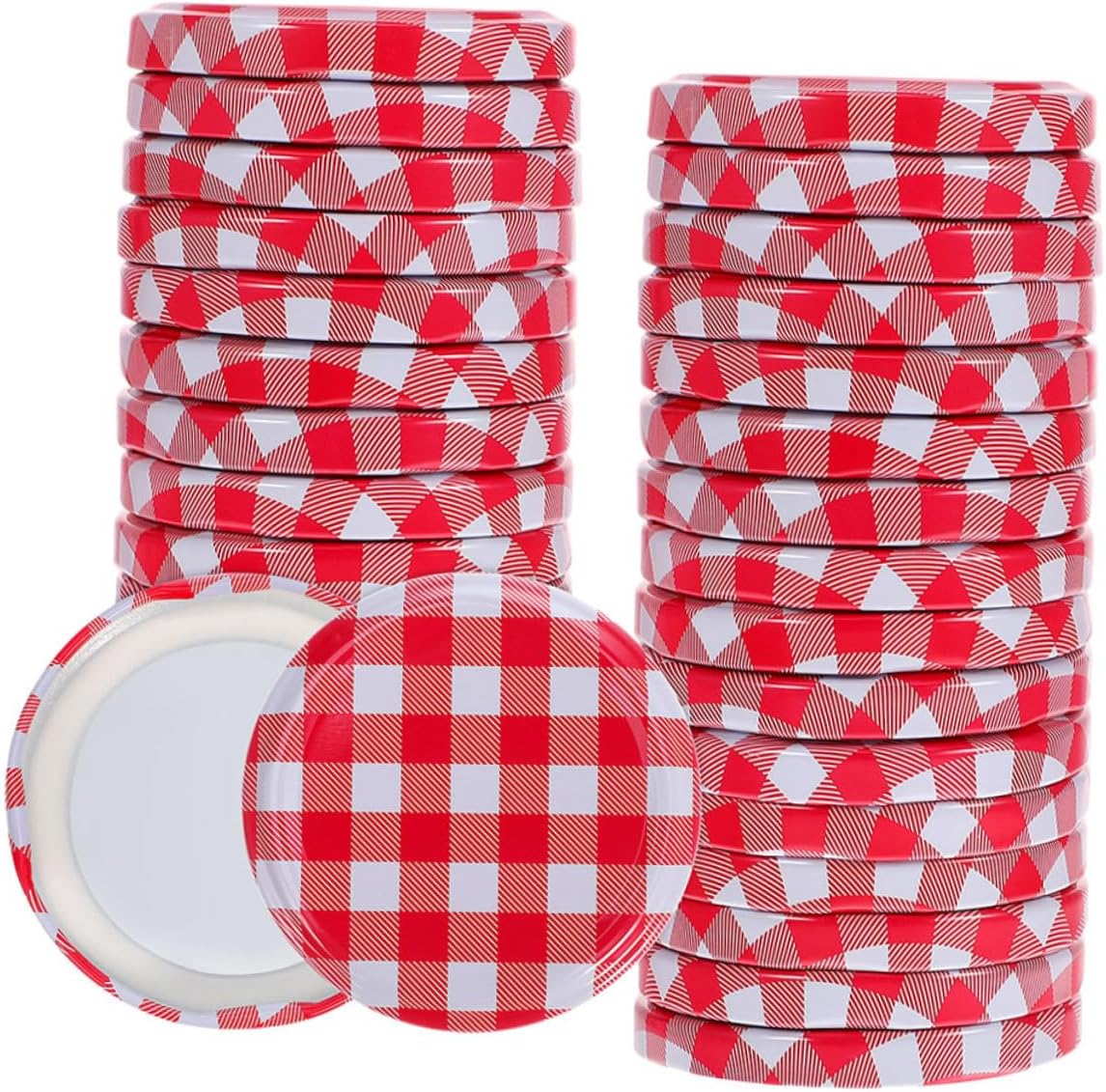 100pcs Mason Jar Lids Screw Caps Airtight Seal Replacement Covers for Canning Jars Food Storage Glass Jam Bottles Compatible with Wide Variety