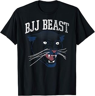 BJJ Beast Distressed Roaring Panther Brazilian Jiu Jitsu T-Shirt