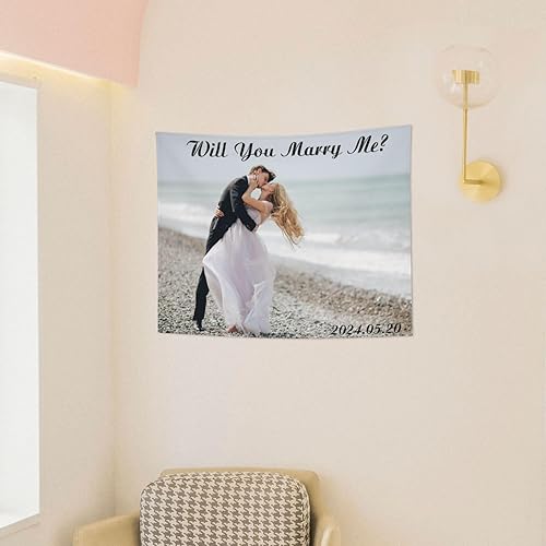 Miniatura 4 de Tapiz personalizado para cargar texto, diseña tu propio telón de fondo de póster personalizado para dormitorio, tapices personalizados para colgar