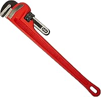 RIDGID 31030 24-Inch Heavy-Duty Straight Pipe Wrench - Forged Hook Jaw, Self-Cleaning Threads, Superior Grip for Pros