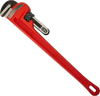 RIDGID 31030 24-Inch Heavy-Duty Straight Pipe Wrench - Forged Hook Jaw, Self-Cleaning Threads, Superior Grip for Pros