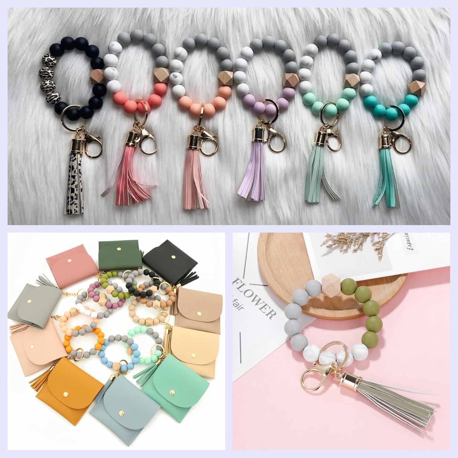 ASTARON 100 Pcs 15mm Silicone Beads for Keychain Making, Brown Green Round Beads for Bracelets Crafts Beadable Pens Decorations Jewelry Making Party Favors Supplies - Image 5