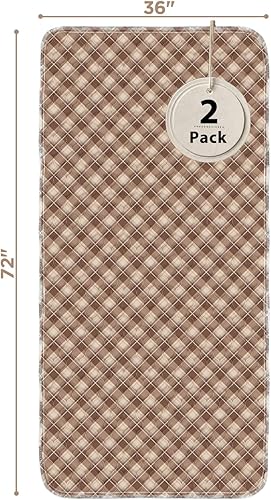 Miniatura 9 de Almohadillas de cama antideslizantes para incontinencia lavables de 36 x 72 pulgadas, almohadillas de cama impermeables para adultos, lavables para