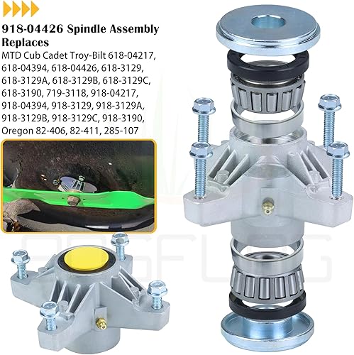 Vista 11 de Paquete de 2 kits de montaje de husillo 918-04426 con polea 756-3089 que reemplaza a Cub Cadet 918-04426, 918-3129c 918 04426, 618 04426, 618-04394