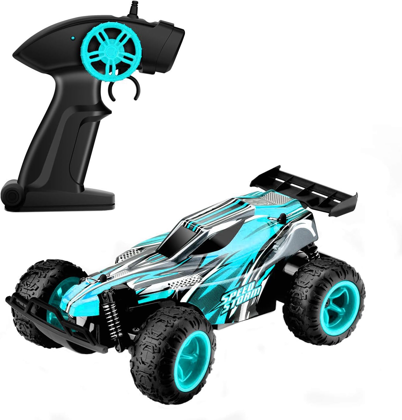 RC car,KINGBOT 2.4GHZ Electric Rock Crawler Radio Control Cars Off Road high speed Racing Remote Control Cars (DW, blue)