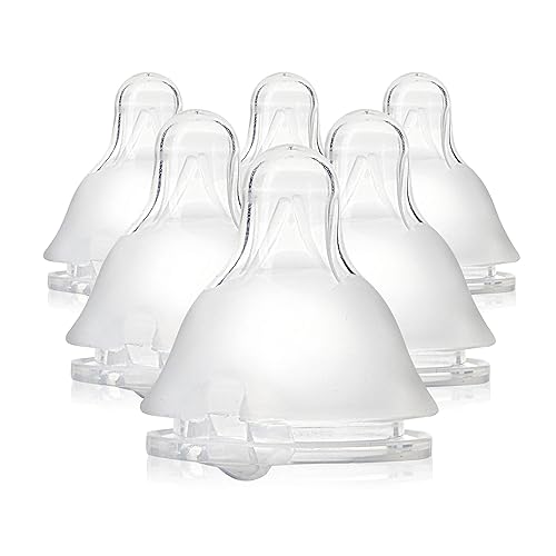 Evenflo Balance Plus - Tetinas de cuello estándar para usar con botellas de cuello estándar Evenflo Balance Plus, flujo medio para 3 meses en
