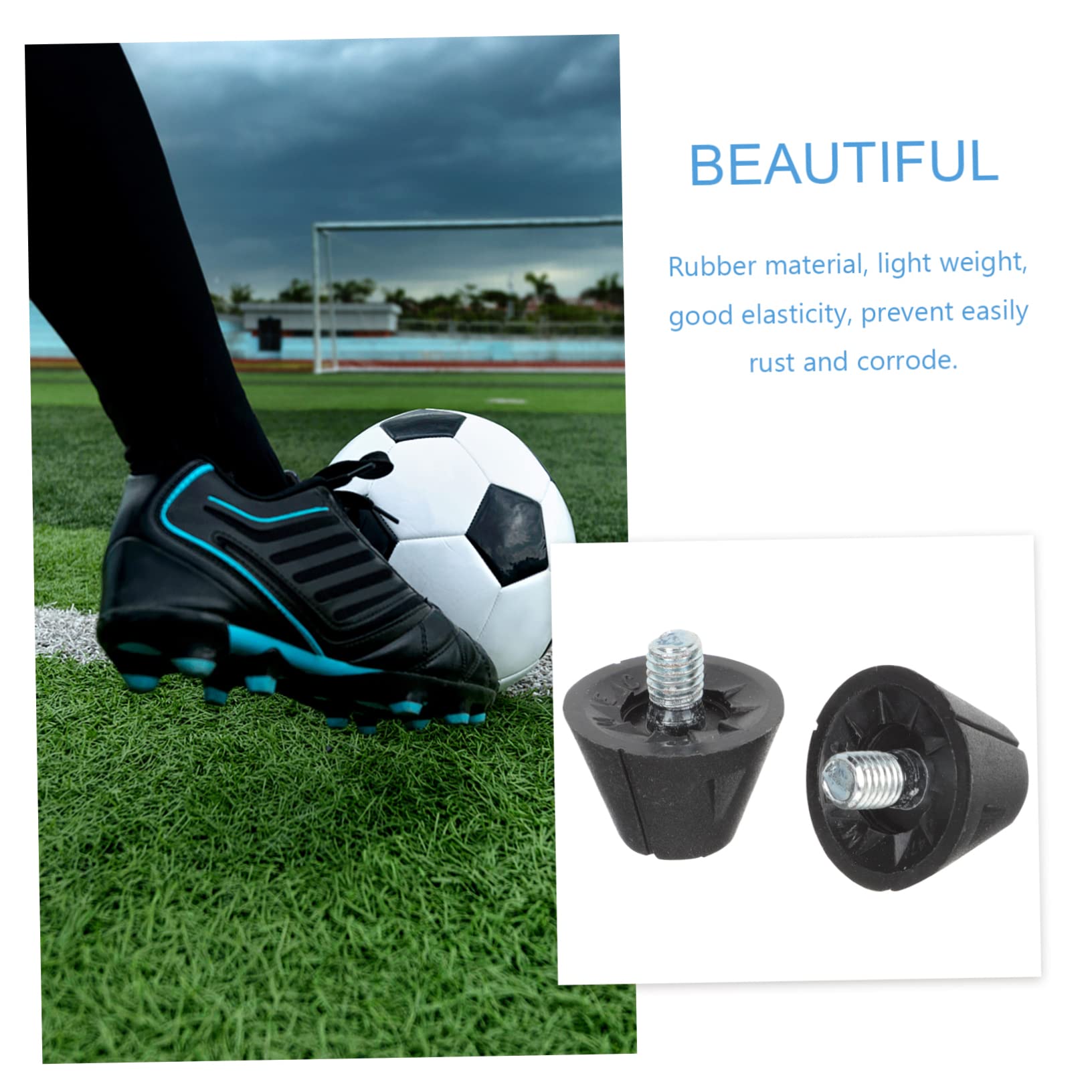BESPORTBLE 50pezzi Tacchetti Sostitutivi per Scarpe Sportive Accessori per Scarpe da Corsa Punte Antiscivolo per Atletica e Calcio per Competizioni Outdoor