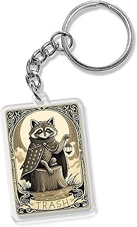 QUINNIAN Raccoon, Opossum Keychain 2 Inches Animal Lover Acrylic Material Keychains Key Ring Accessories
