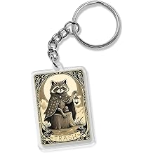 QUINNIAN Raccoon, Opossum Keychain 2 Inches Animal Lover Acrylic Material Keychains Key Ring Accessories