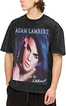 Men's Women's Adam Music Lambert T-Shirt Minimalist Short Sleeve for Date Night Black