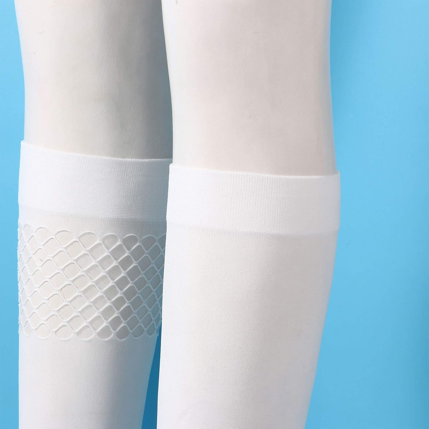 iiniim Womens Leg Socks Fish Net Patchwork Velvet Stockings Girls Uniform Socks Costume Accessories