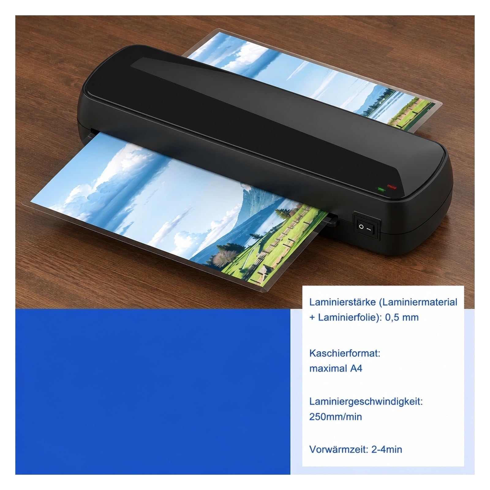 Laminator, Maszyna Do Laminowania 4 W 1 do domu i biura | Rozmiar A4, Standardowe Folie Użytku Domowego, Biurowego, Szkolnego