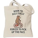 Canvas Tote Bag Aesthetic for Women, Humor Reusable Canvas Shoulder Bag for Shopping Daily Use