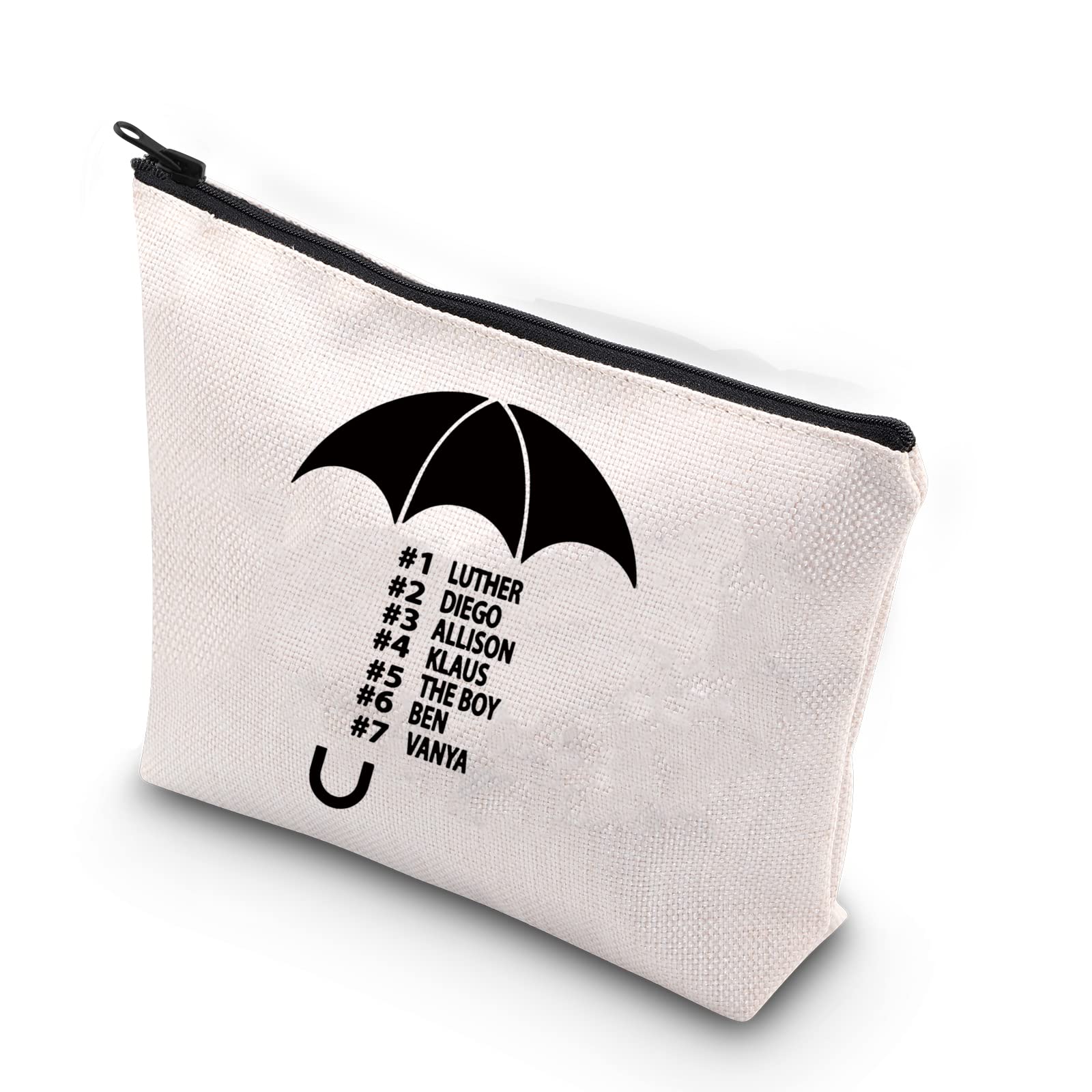 WCGXKO TV Show Inspired Number Five Number Four Academy Inspired Zipper Pouch Makeup Bag for Fans (THE UMBRELLA), THE UMBRELLA