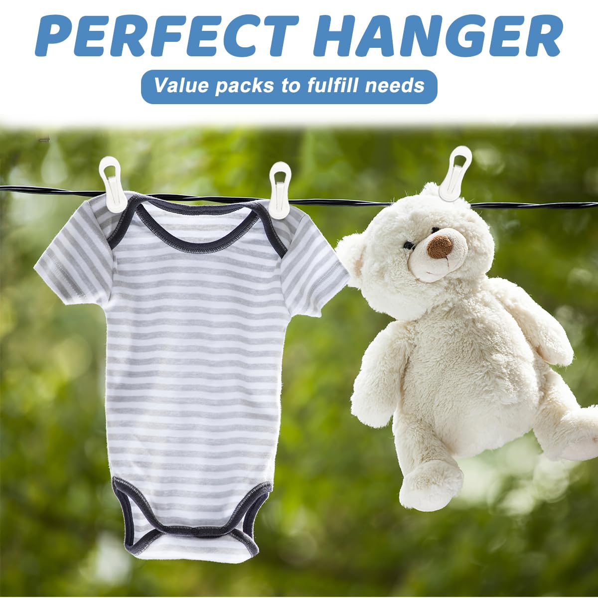60 Stück Kleinkind-Kleiderbügel, Baby-Kleiderbügel mit Clips, Baby-Kleiderbügel, Kinderhosen-Kleiderbügel, rutschfeste Baby-Kleiderbügel, für Kleinkinderschrank, Jungen und Mädchen, Schrank,