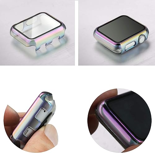 Miniatura 9 de Secbolt Funda compatible con Apple Watch de 1.496 pulgadas con protector de pantalla de vidrio templado integrado - Funda protectora completa para